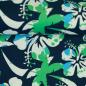 Preview: Piquejersey Malta Blüten Grün/Blau by Swafing